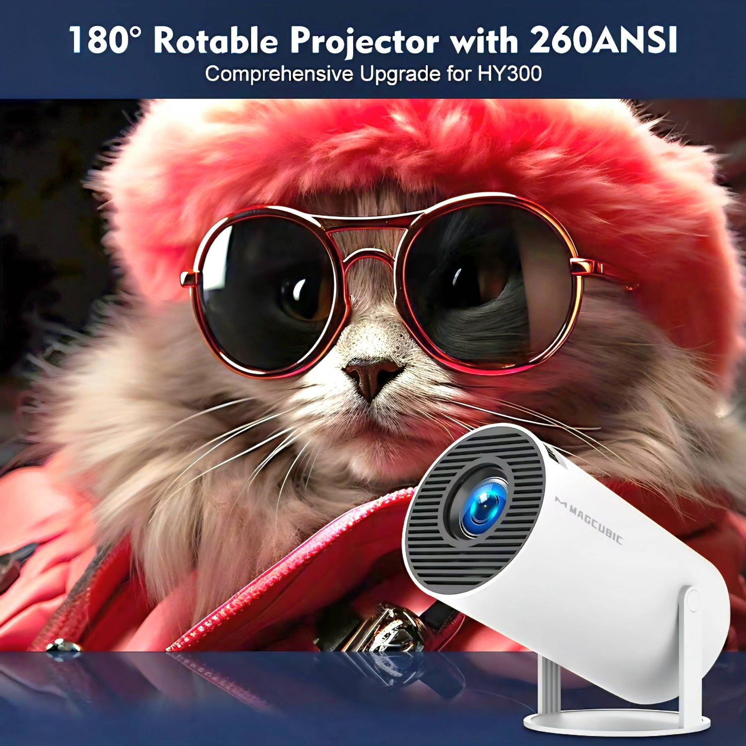 magcubic hy300 4k mini projector  260ANSI